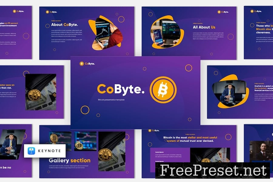 CoByte - Cryptocurrency Blokchain Keynote Template MMP9F7C