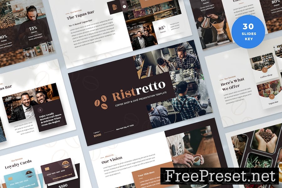 Coffee Shop & Cafe Keynote Template 8SK4C3H