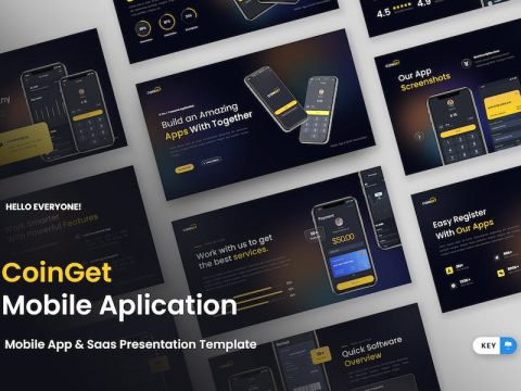 Coinget - Mobile Apps & Saas Keynote Template J9K2GCY