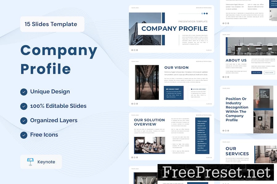 Company Profile Presentation Template - Keynote Y2X8CEM