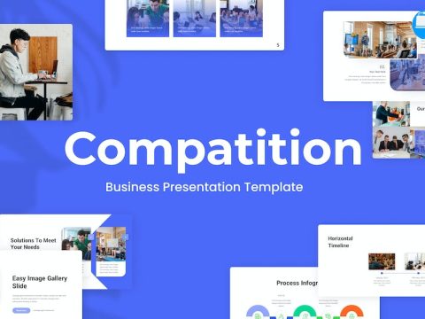 Compatition Blue Minimalist Business Keynote MCXMN68