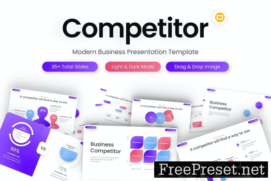 Competitor Professional Google Slides Template YEZSHVV