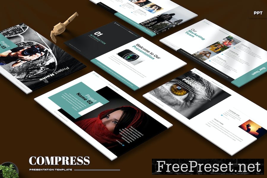 Compress - Powerpoint Template XMHMTG5