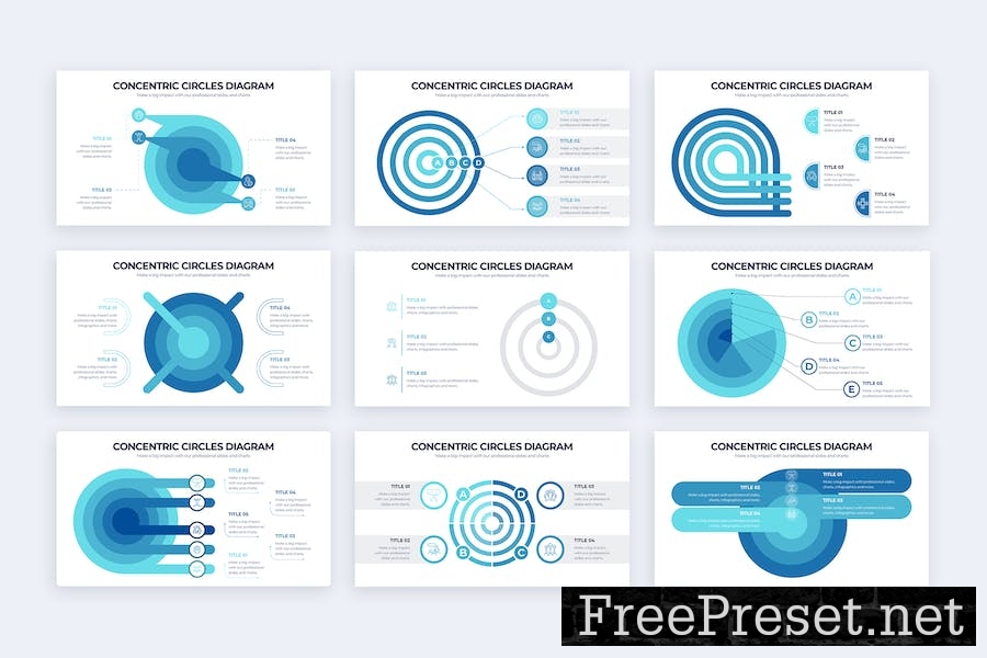 Concentric Circles Diagram Keynote Infographics VPYK4AG