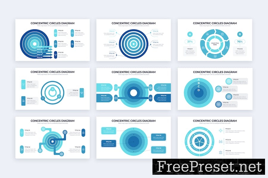 Concentric Circles Diagram Keynote Infographics VPYK4AG