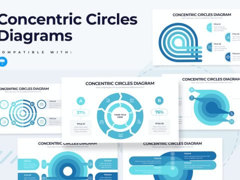 Concentric Circles Diagram Keynote Infographics VPYK4AG