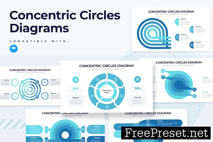 Concentric Circles Diagram Keynote Infographics VPYK4AG