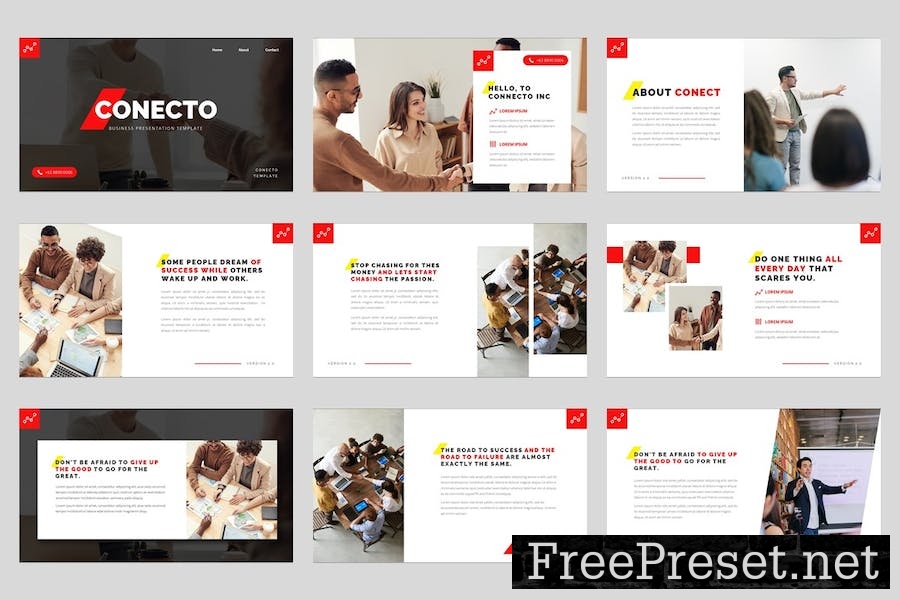 Conecto Corporate Business Google Slides Template 39LPZYL