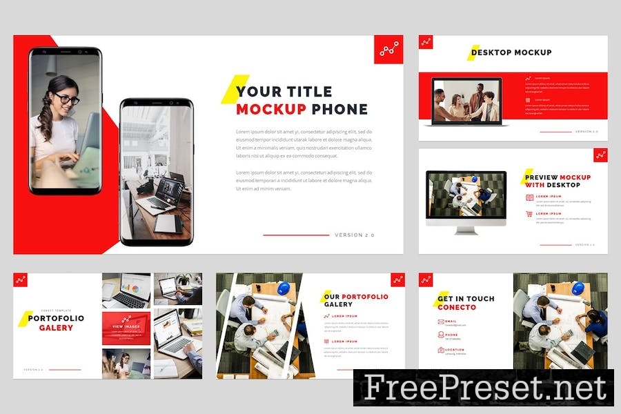 Conecto Corporate Business Google Slides Template 39LPZYL