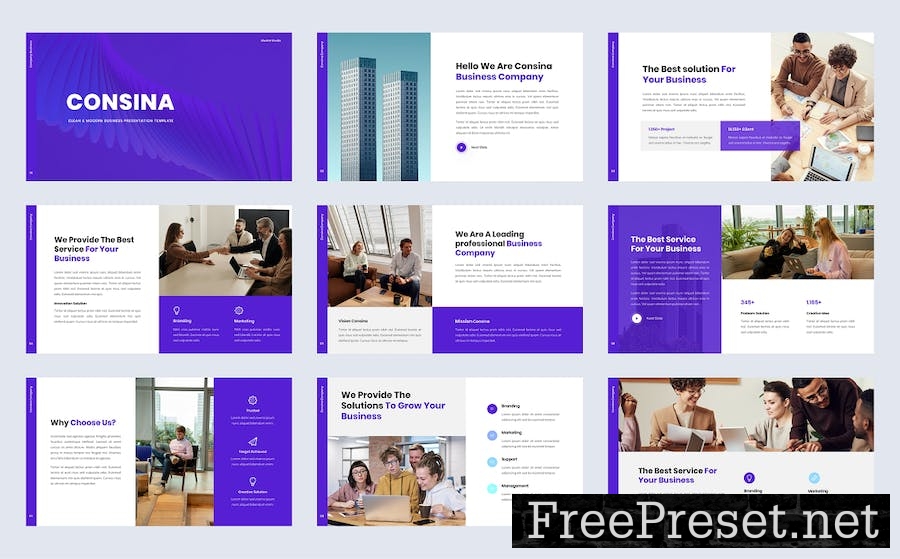 consina - Modern Business Google Slide Template 7Z26VD8