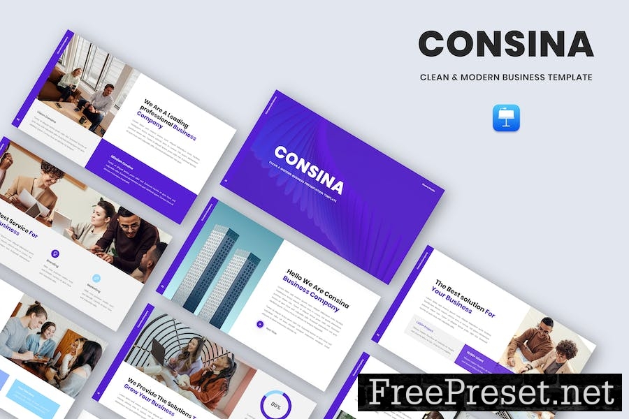 Consina - Modern Business Keynote Template HA59ZEG