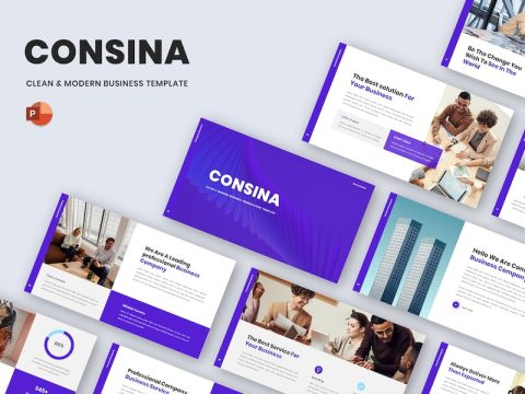 Consina - Modern Business Powerpoint Template F6RG4CY