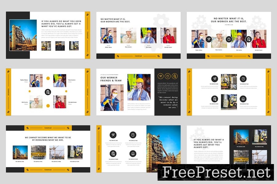 Construct Industrial & Factory Keynote Template M3CEMG2