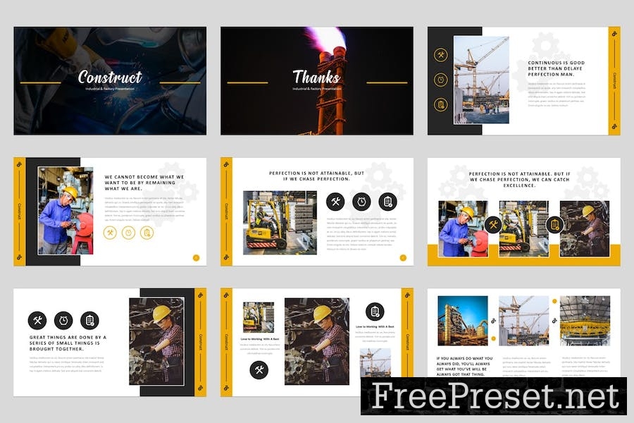 Construct Industrial & Factory Keynote Template M3CEMG2