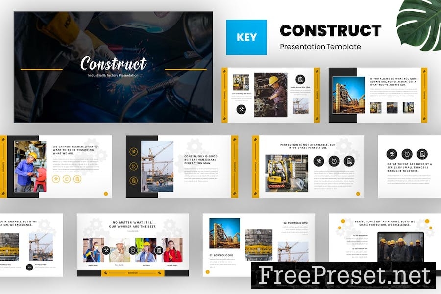 Construct Industrial & Factory Keynote Template M3CEMG2