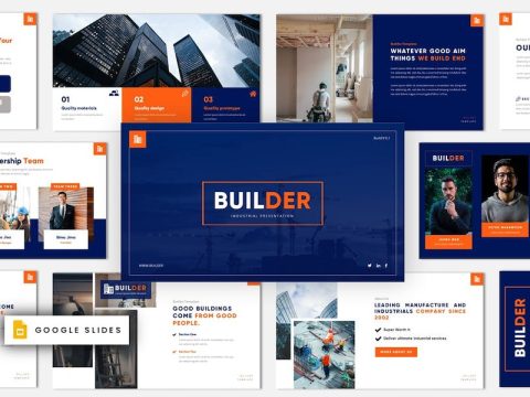 Construction & Industrial Google Slides Template 86YQDDS