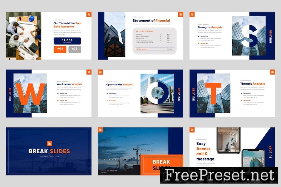 Construction & Industrial Powerpoint Template 7QNSBUL