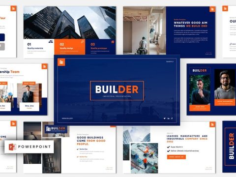 Construction & Industrial Powerpoint Template 7QNSBUL