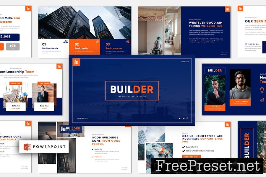 Construction & Industrial Powerpoint Template 7QNSBUL