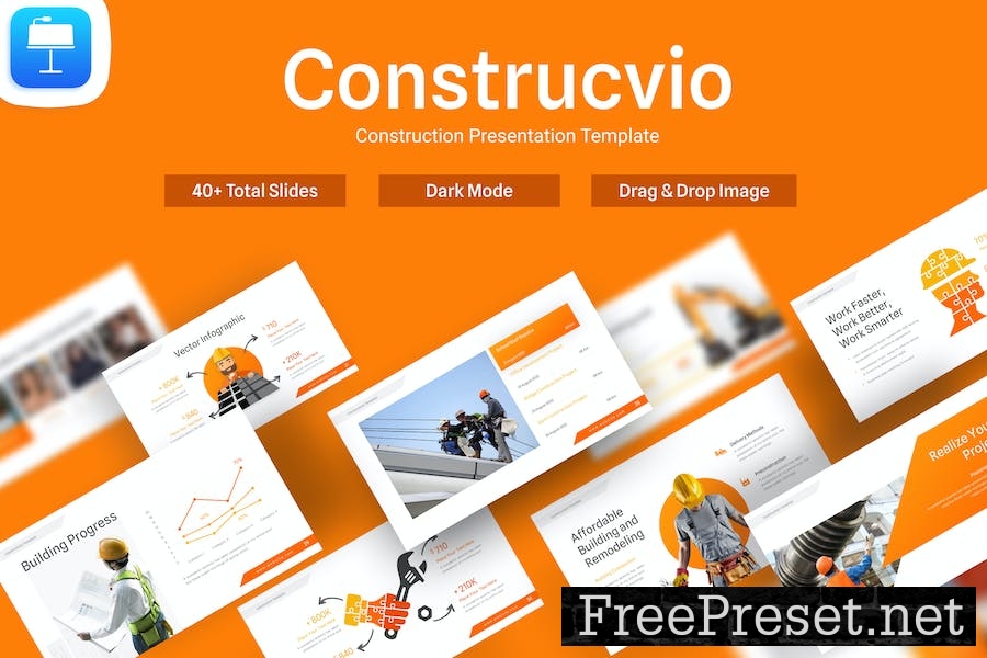 Construcvio Creative Industry Keynote Template RWVDGXZ