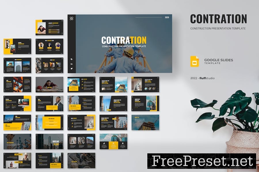 Contration - Construction Google Slides Template 7YJCEL9