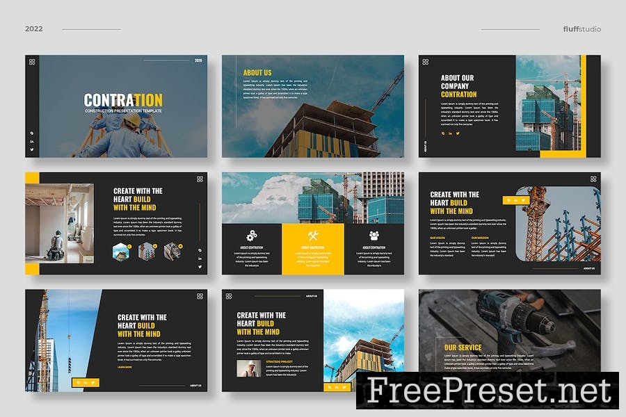 Contration - Construction Powerpoint Template GSTZN5H