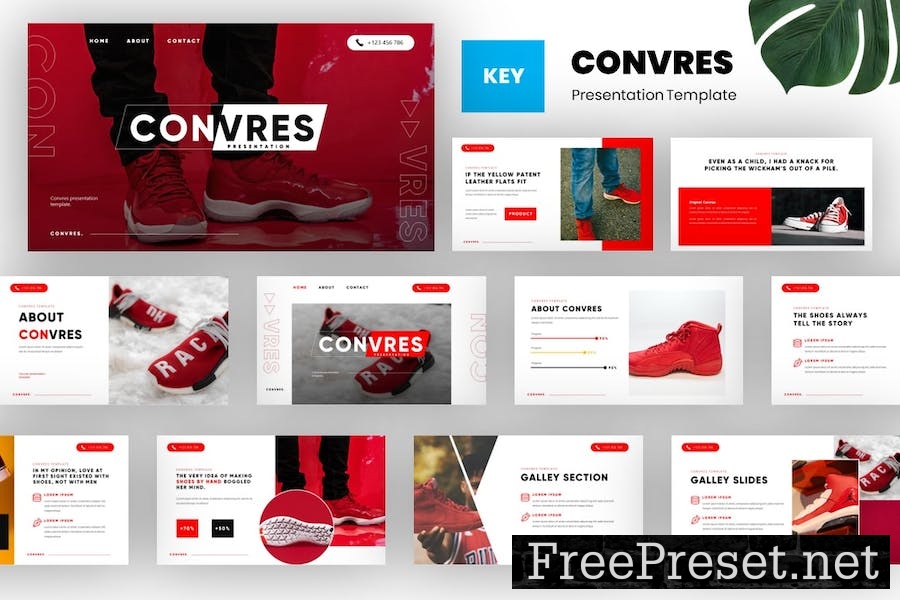 Convres - Shoes & Sneakers Keynote Template CZRNYSM