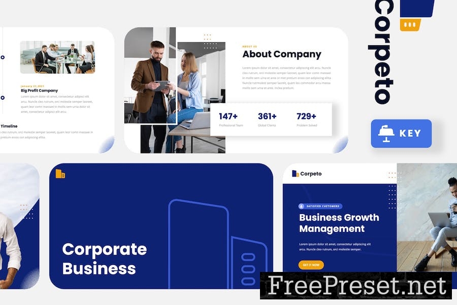 CORPETO - Corporate Business Keynote Template XRRX58W