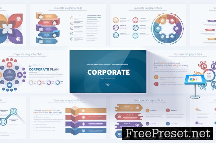 Corporate - Keynote Infographics Slides 9JM6E9S