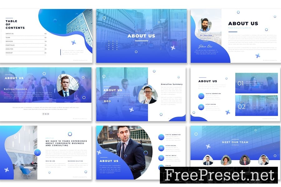 Corporate Pro Google Slides Presentation Template ZU5ZPJF