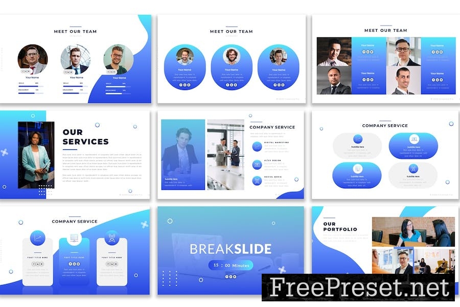 Corporate Pro Google Slides Presentation Template ZU5ZPJF