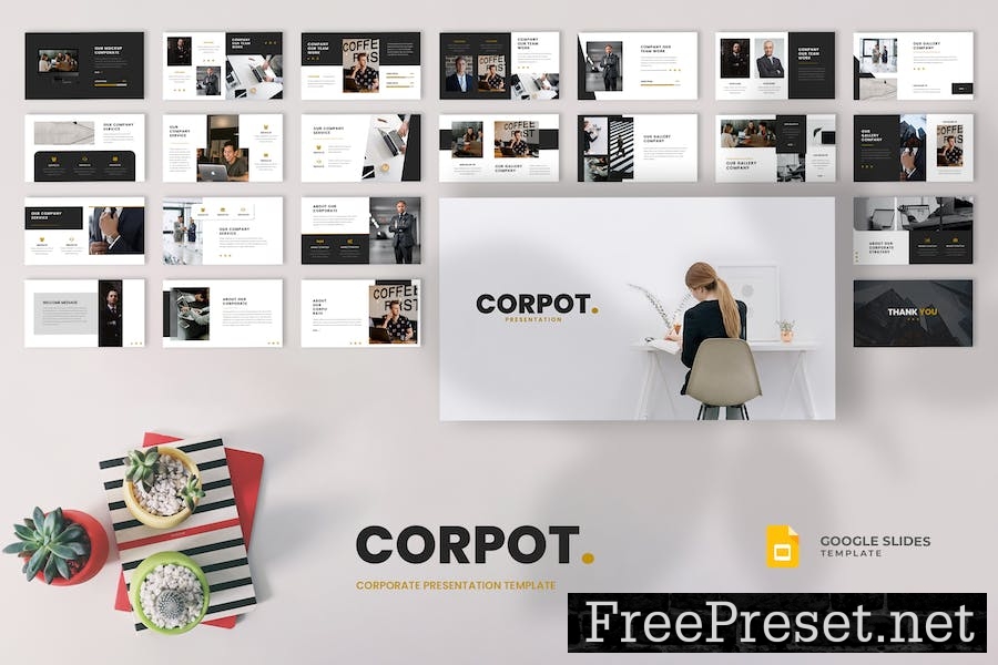 Corpot - Corporate Google Slides Template HPRVWUA