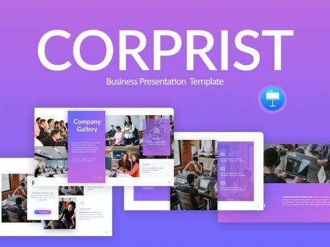 Corprist Purple Modern Business Keynote 3PPWP83