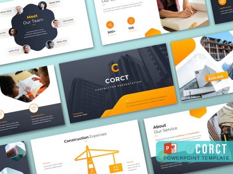 Corr - Constructions PowerPoint Template VGLRJPP