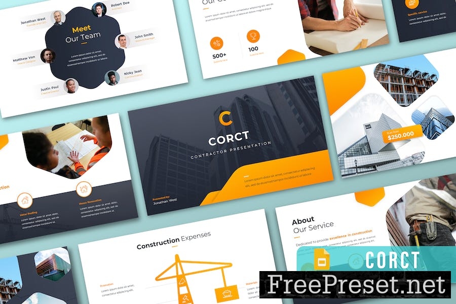 CORR – Constructions Google Slide Template XRREP2T