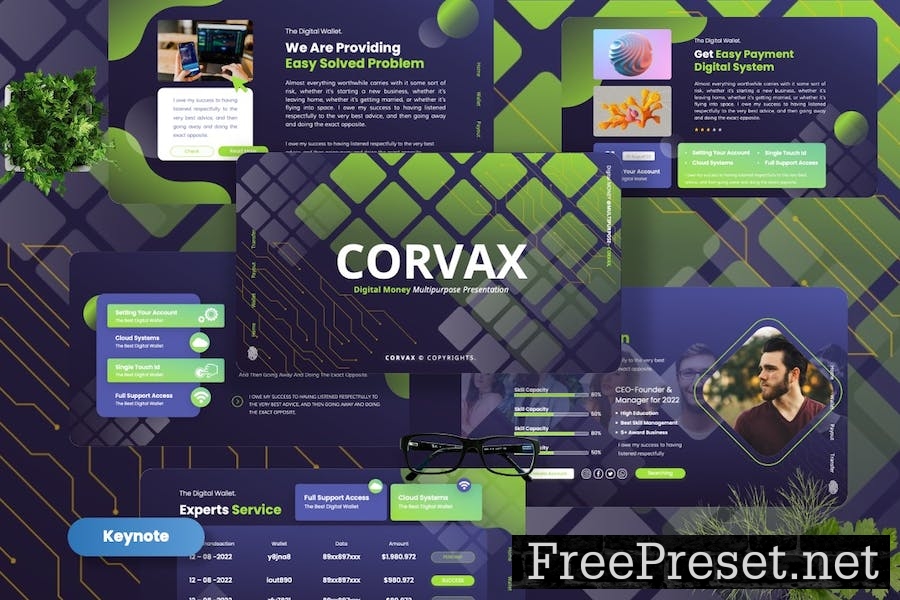 Corvax - Digital Money Keynote Templates ZR5LN4Q