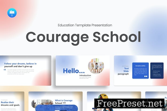 Courage School Colorful Creative Gradient Keynote