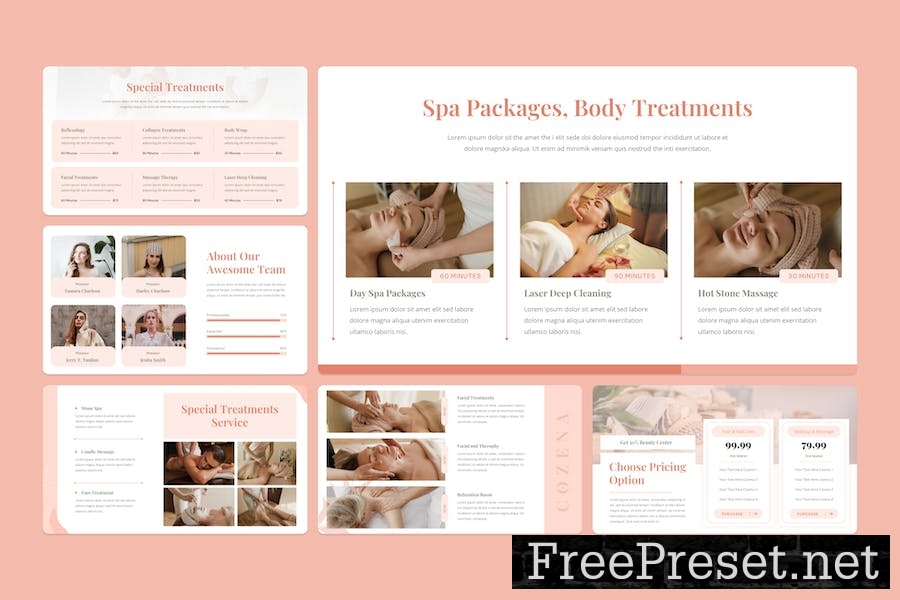 Cozena - Spa Center Keynote Template 28LQS58