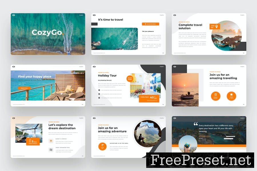 CozyGo - Tours & travel KeynoteTemplate LJD3HE2