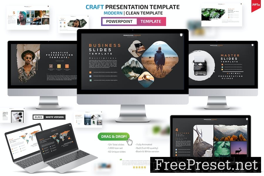 Craft Powerpoint Presentation Template GWC69JX