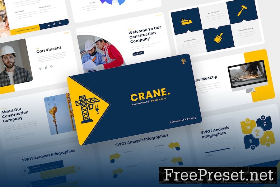 Crane - Construction & Building Keynote Template 458US9W