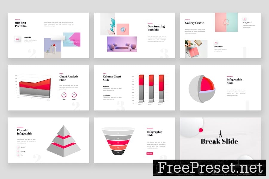 CRAVIE - Creative Modern Powerpoint Template 8YJF2RC