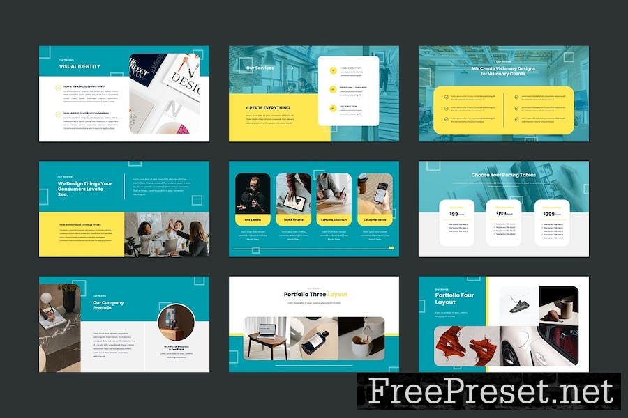 Creative Agency Google Slides Template PTF3X9X