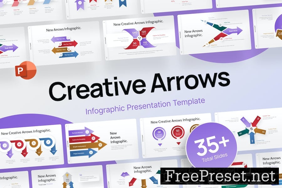 Creative Arrows Infographic PowerPoint Template