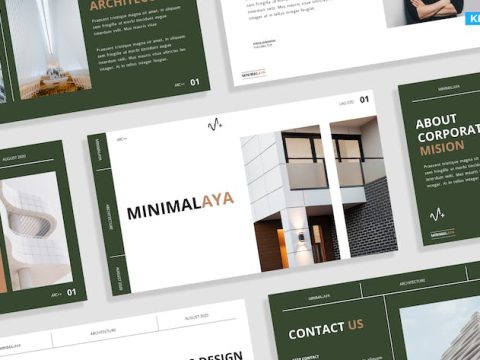 Creative Dark Green Brown Company Profile 011