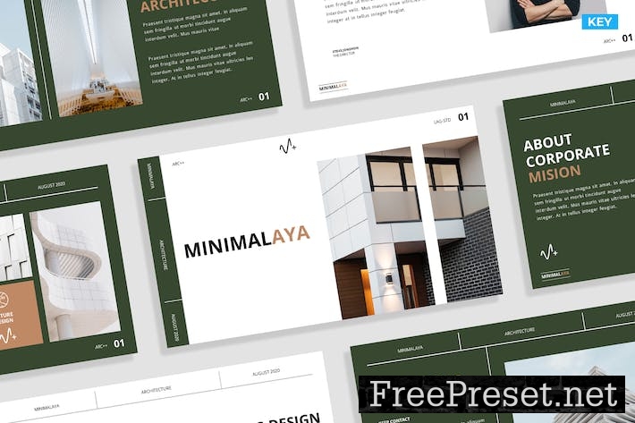 Creative Dark Green Brown Company Profile 011