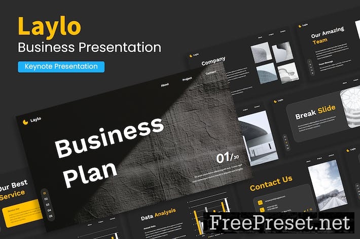 Creative Dark Simple Yellow Modern Business Plan 2V46QQT