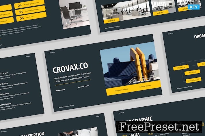 Creative Gray Yellow Business Company Profile 008 PR9EY8G