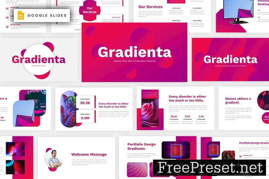 Creative Pitch Deck Google Slides Template JUNAREZ