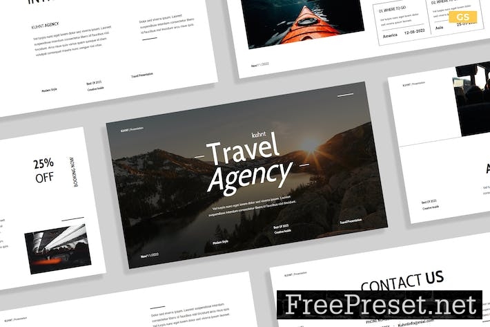 Creative White Black Travel Agency 023